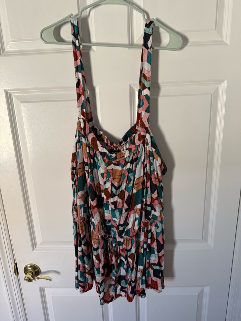 Lane Bryant Sleeveless Geometric Print Tank Top